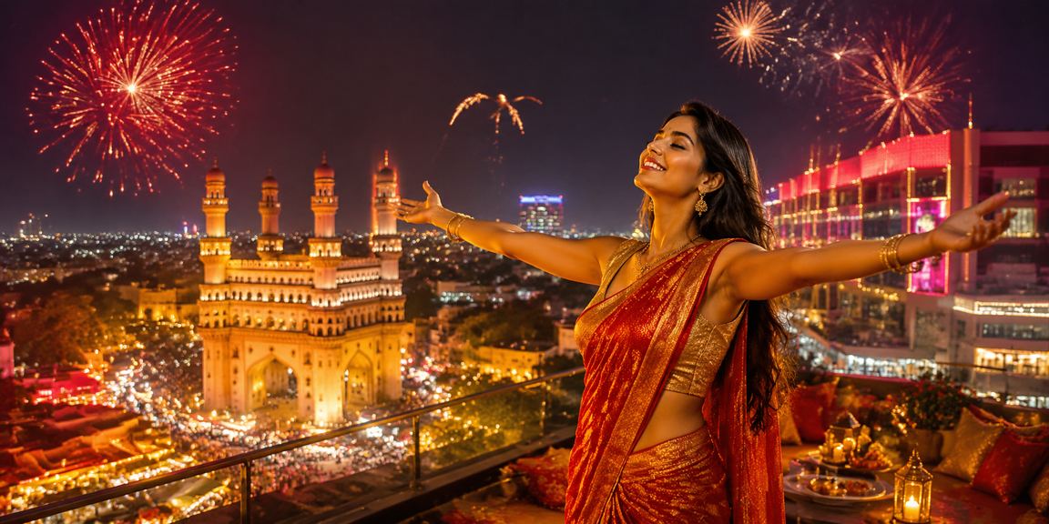 Vibrant night market in Hyderabad with sports betting fans enjoying IPL moods